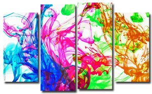 Splatter Art 4 Panels Paint By Numbers