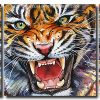 Splatter Tiger 3 Panels Paint By Numbers