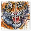 Splatter Tiger Square Panels Paint By Numbers