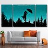 Starry Night Couple Silhouette 3 Panels Paint By Numbers