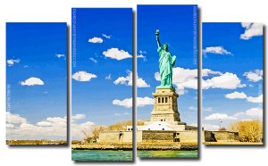 Statue Of Liberty National Monument Manhattan 4 Panels Paint By Numbers