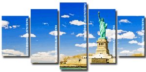 Statue Of Liberty National Monument Manhattan 5 Panels Paint By Numbers