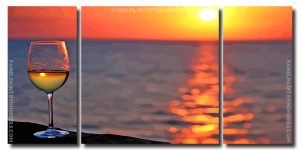 Sunset Glass 3 Panels Paint By Numbers