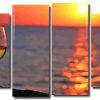 Sunset Glass Art 4 Panels Paint By Numbers