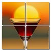 Sunset Glass Cup Square Panels Paint By Numbers