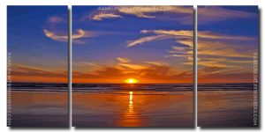 Sunset Time Art 3 Panels Paint By Numbers