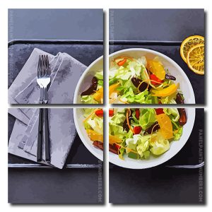 Tasty Salad Square Panels Paint By Numbers