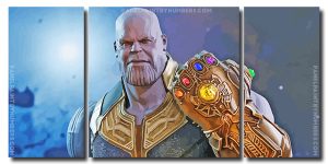 Thanos Marvel 3 Panels Paint By Numbers