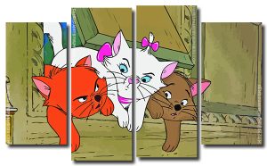 The Aristocats 4 Panels Paint By Numbers