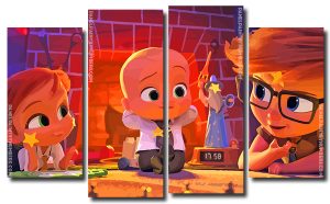 The Boss Baby 4 Panels Paint By Numbers