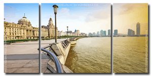 The Bund Shanghai City 3 Panels Paint By Numbers