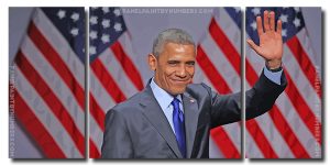 The President Barack Hussein Obama 3 Panels Paint By Numbers