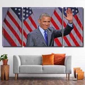 The President Barack Hussein Obama 3 Panels Paint By Numbers