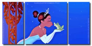 The Princess and The Frog Disney 3 Panels Paint By Numbers