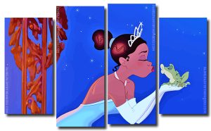 The Princess and The Frog Disney 4 Panels Paint By Numbers