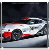 Toyota GR Supra GT4 Race Car 3 Panels Paint By Numbers