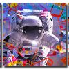 Trippy Astronaut Man 3 Panels Paint By Numbers