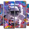 Trippy Astronaut Man 4 Panels Paint By Numbers