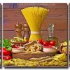 Uncooked Pasta Food 3 Panels Paint By Numbers