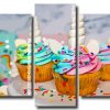 Unicorn Cupcakes 5 Panels Paint By Numbers