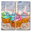 Unicorn Cupcakes Square Panels Paint By Numbers