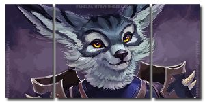 Velox The Vulpera 3 Panels Paint By Numbers