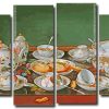 Vintage Tea Set 4 Panels Paint By Numbers