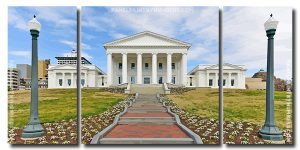 Virginia State Capitol Richmond 3 Panels Paint By Numbers