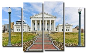 Virginia State Capitol Richmond 4 Panels Paint By Numbers