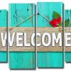 Welcome Decoration 4 Panels Paint By Numbers