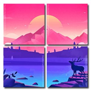 Wild Elk Square Panels Paint By Numbers