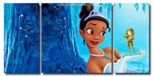 Aesthetic The Princess And the Frog 3 Panels Paint By Numbers