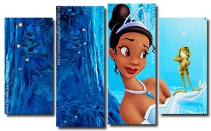 Aesthetic The Princess And the Frog 4 Panels Paint By Numbers