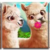 Aesthetic LLamas 3 Panels Paint By Numbers