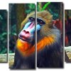 Aesthetic Mandrill 4 Panels Paint By Numbers