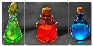 Aesthetic Potions 3 Panels Paint By Numbers