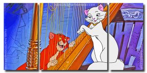 Aesthetic The Aristocats 3 Panels Paint By Numbers