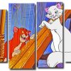 Aesthetic The Aristocats 4 Panels Paint By Numbers