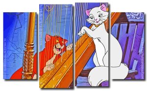 Aesthetic The Aristocats 4 Panels Paint By Numbers