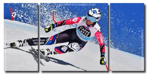 Aesthetic Skiing 3 Panels Paint By Numbers