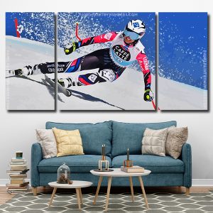 Aesthetic Skiing 3 Panels Paint By Numbers