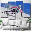 Aesthetic Skiing 4 Panels Paint By Numbers