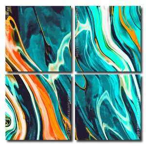 Aesthetic Splatter Art Square Panels Paint By Numbers