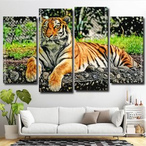 Aesthetic Tiger 4 Panels Paint By Numbers