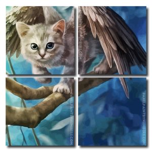 Angel Kitty Square Panels Paint By Numbers