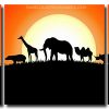 Animals Silhouette Illustration 3 Panels Paint By Numbers