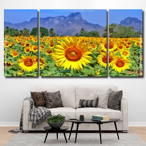 Beautiful Sunflowers 3 Panels Paint By Numbers