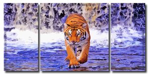 Bengal Tiger 3 Panels Paint By Numbers