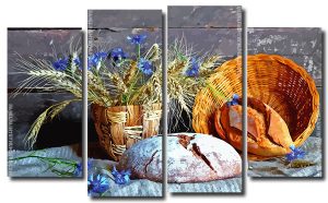 Bread Still Life 4 Panels Paint By Numbers