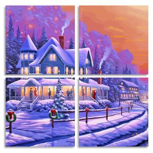 Christmas Day Art Square Panels Paint By Numbers